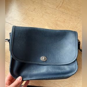 VINTAGE Coach City Bag 9790, Navy, leather